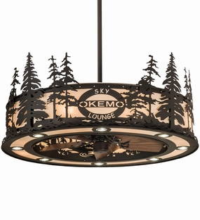 Personalized 24 Light Chandel-Air large electric fans for spacious rooms