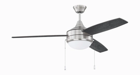 Phaze 3 52"Ceiling Fan Brushed Polished Nickel multi-speed fans with easy controls