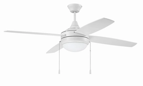 Phaze 4 52"Ceiling Fan White medium size fans for home ventilation