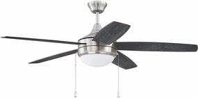 Phaze 5 52"Ceiling Fan Brushed Polished Nickel mini handheld fan for personal travel use
