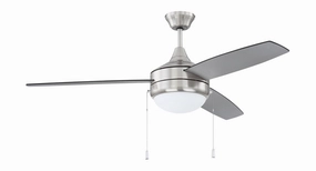 Phaze Energy Star 3 52"Ceiling Fan Brushed Polished Nickel quiet medium fans for living room use