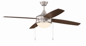 Phaze Energy Star 4 52"Ceiling Fan Brushed Polished Nickel quiet electric fans for home use