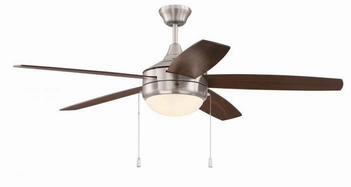 Phaze Energy Star 5 52"Ceiling Fan Brushed Polished Nickel