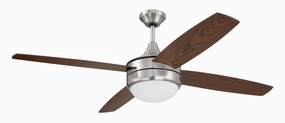 Phaze II 4- Blade 52"Ceiling Fan Brushed Polished Nickel compact medium fans for desks and counters