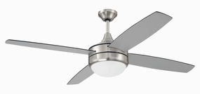 Phaze II 4- Blade 52"Ceiling Fan Brushed Polished Nickel versatile medium fans for any space