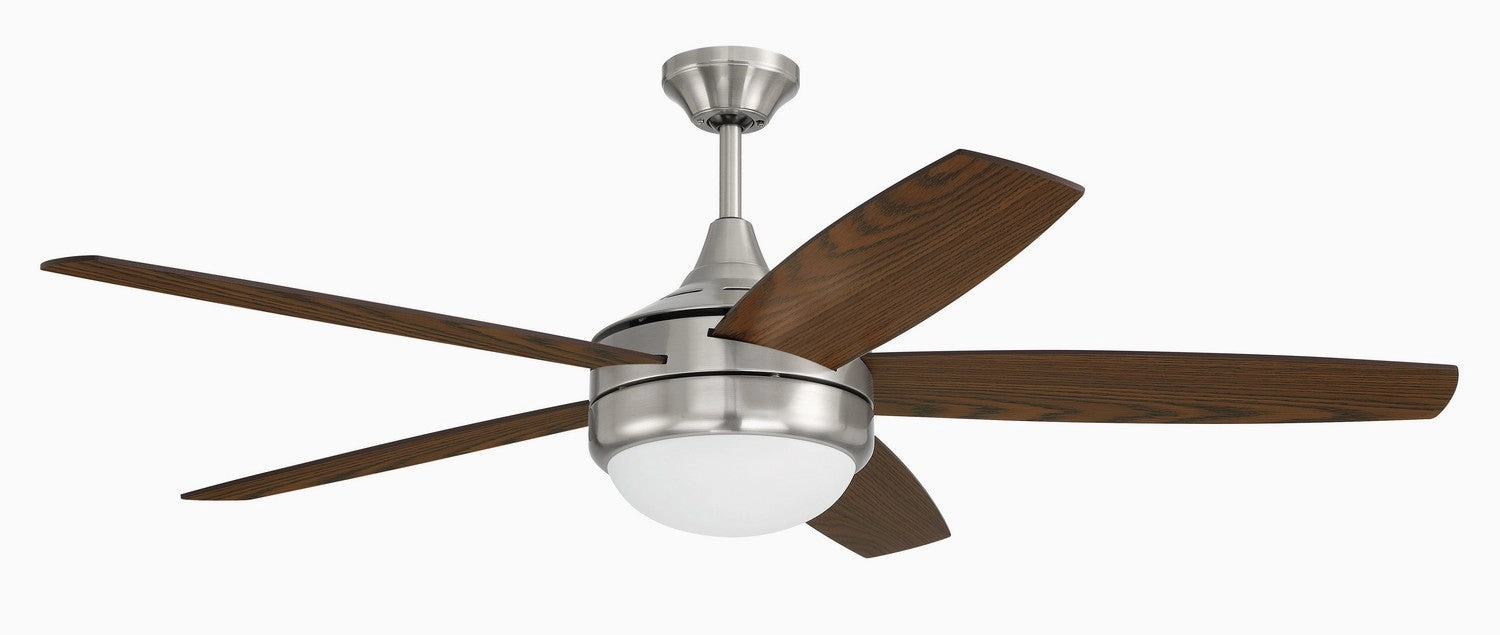 Phaze II 5- Blade 52"Ceiling Fan Brushed Polished Nickel compact medium fans for desks and counters