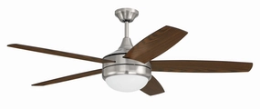 Phaze II 5- Blade 52"Ceiling Fan Brushed Polished Nickel compact medium fans for desks and counters
