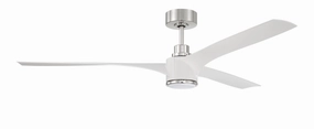Phoebe 60"Ceiling Fan White/Polished Nickel stylish medium fans for contemporary homes