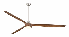Pierce 84"Ceiling Fan Brushed Nickel W/ Distressed K large electric fans for spacious rooms