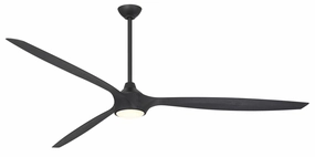 Pierce 84"Ceiling Fan Coal W/Shou Sugi Ban large electric fans for spacious rooms
