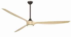 Pierce 84"Ceiling Fan Dark Bronze W/White Oak large electric fans for spacious rooms