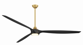 Pierce 84"Ceiling Fan Legacy Brass W/Coal large electric fans for spacious rooms