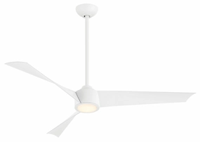 Pike 56"Ceiling Fan Flat White affordable medium fans for summer