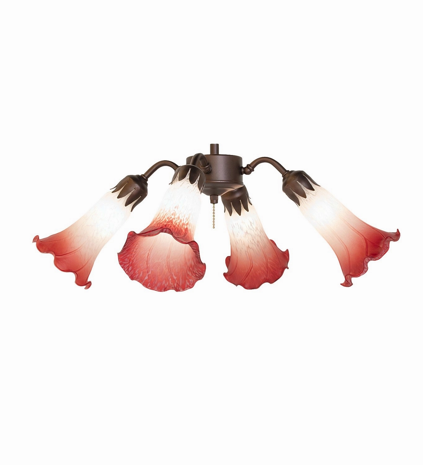 Pink/White Four Light Fan Light best small fans for home and travel