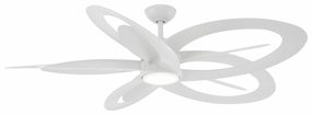 Pinup 60"Ceiling Fan Flat White energy-efficient medium fans with remote