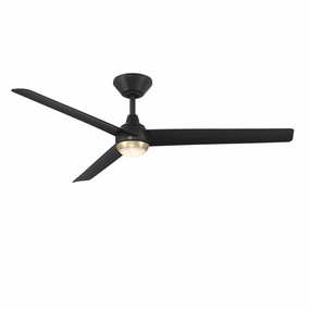 Pisces 52"Ceiling Fan Soft Brass/Matte Black outdoor exterior fans for patio cooling