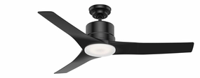 Piston 52"Ceiling Fan Matte Black whisper-quiet fans for bedrooms and offices