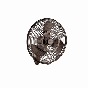 Pola 24"Wall Fan Satin Natural Bronze quiet small fans for desk or nightstand