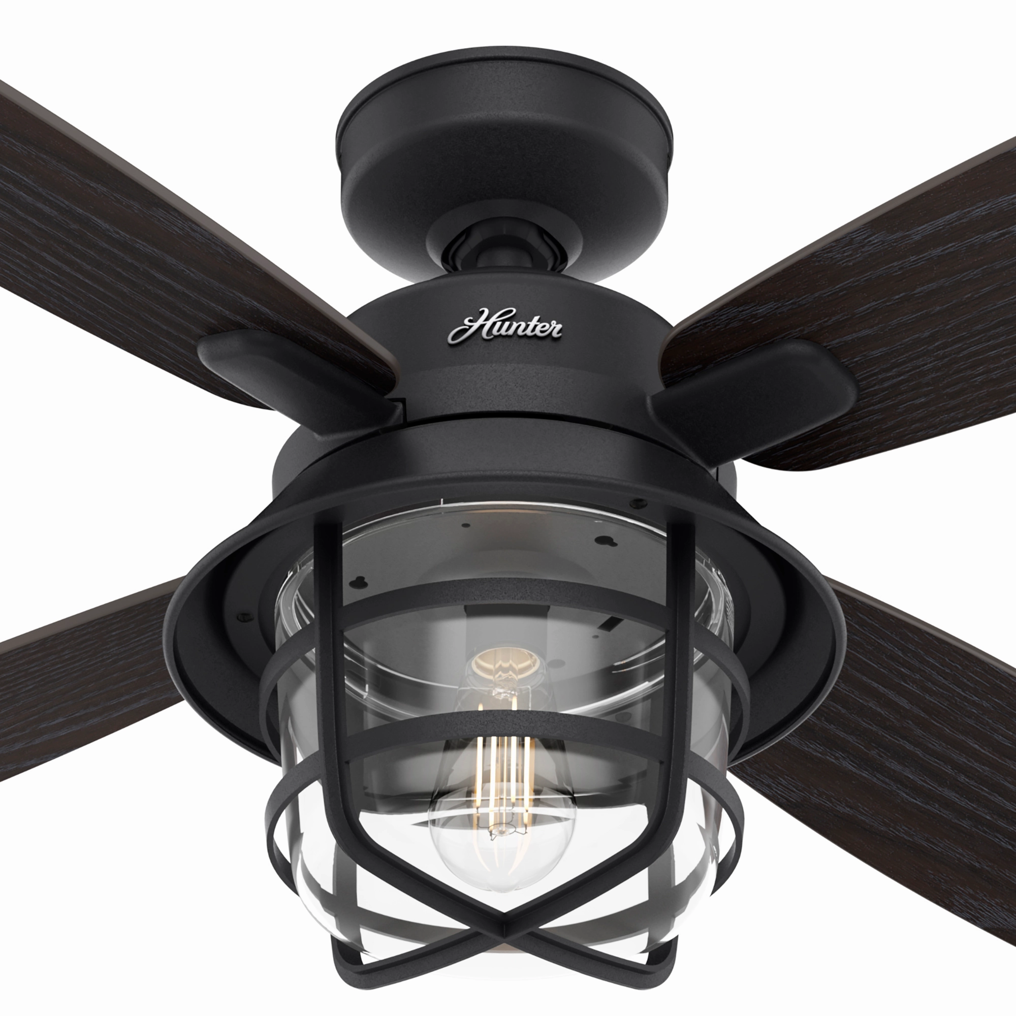 Port Royale 52"Ceiling Fan Natural Black Iron