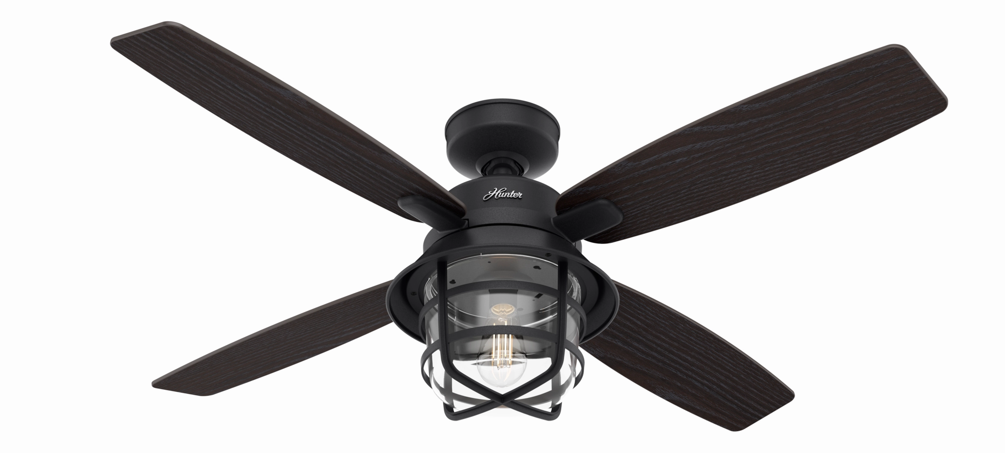 Port Royale 52"Ceiling Fan Natural Black Iron