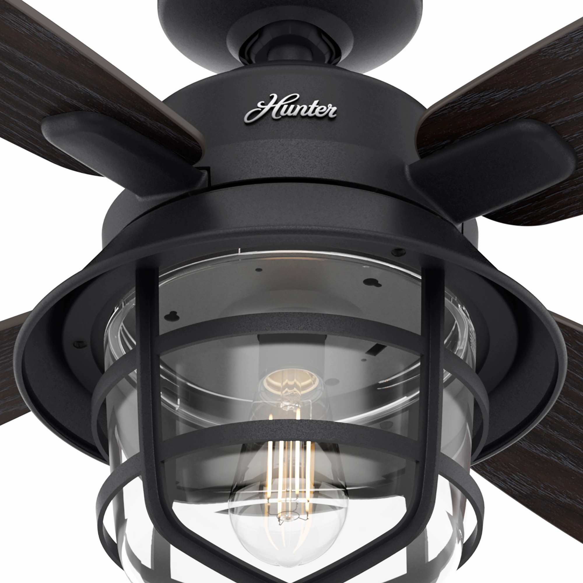 Port Royale 52"Ceiling Fan Natural Black Iron