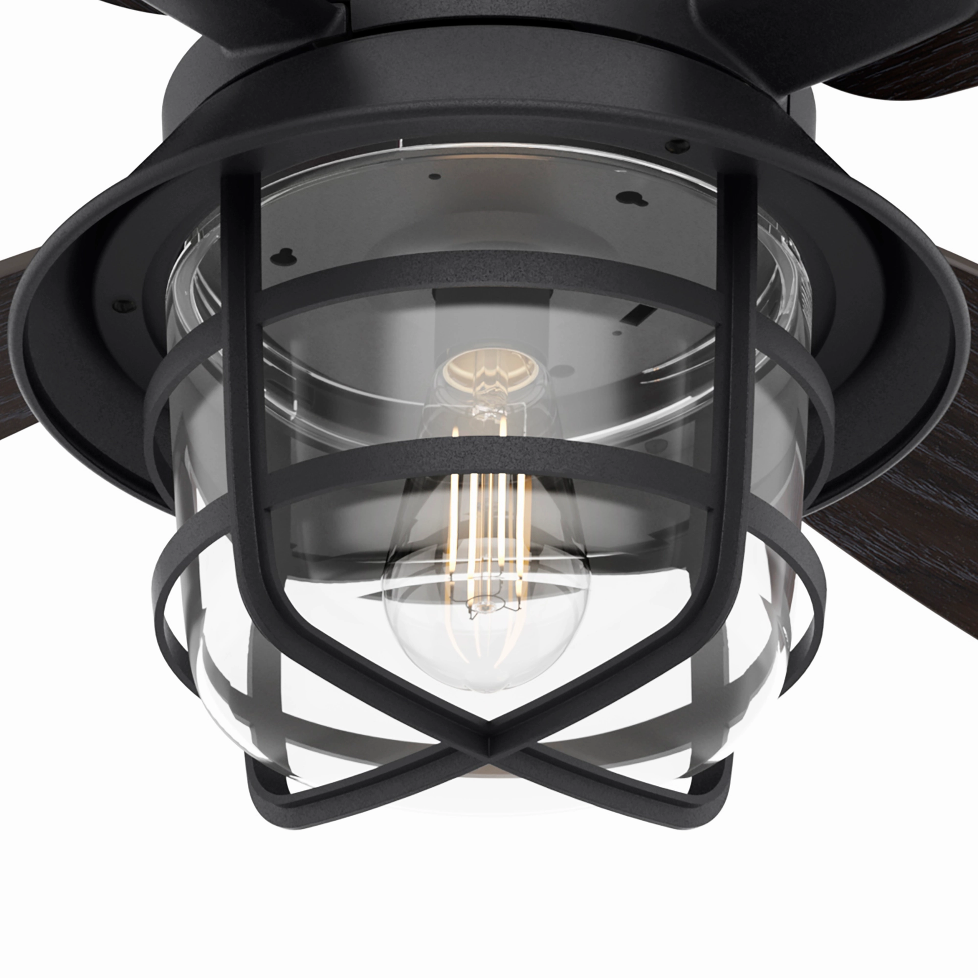 Port Royale 52"Ceiling Fan Natural Black Iron