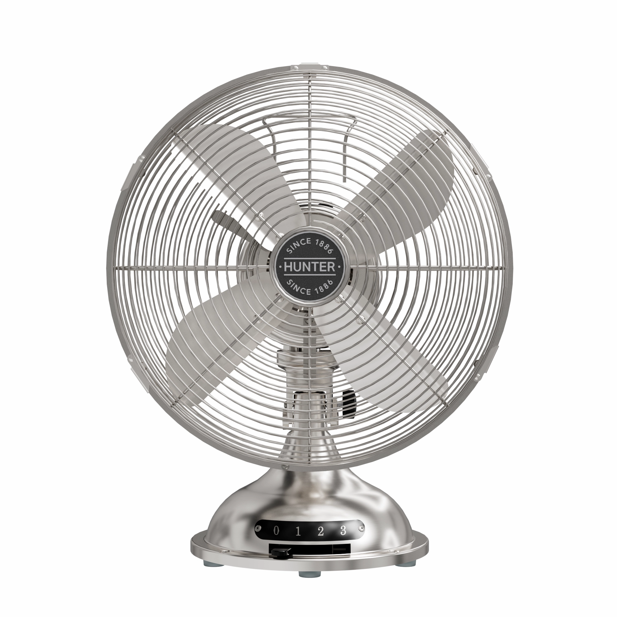 Portable Desk Fan Brushed Nickel
