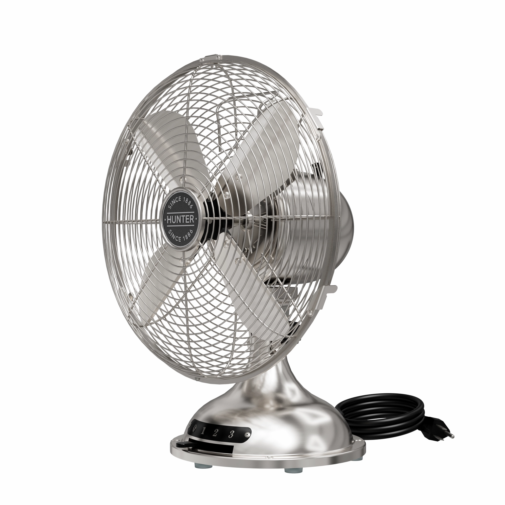 Portable Desk Fan Brushed Nickel