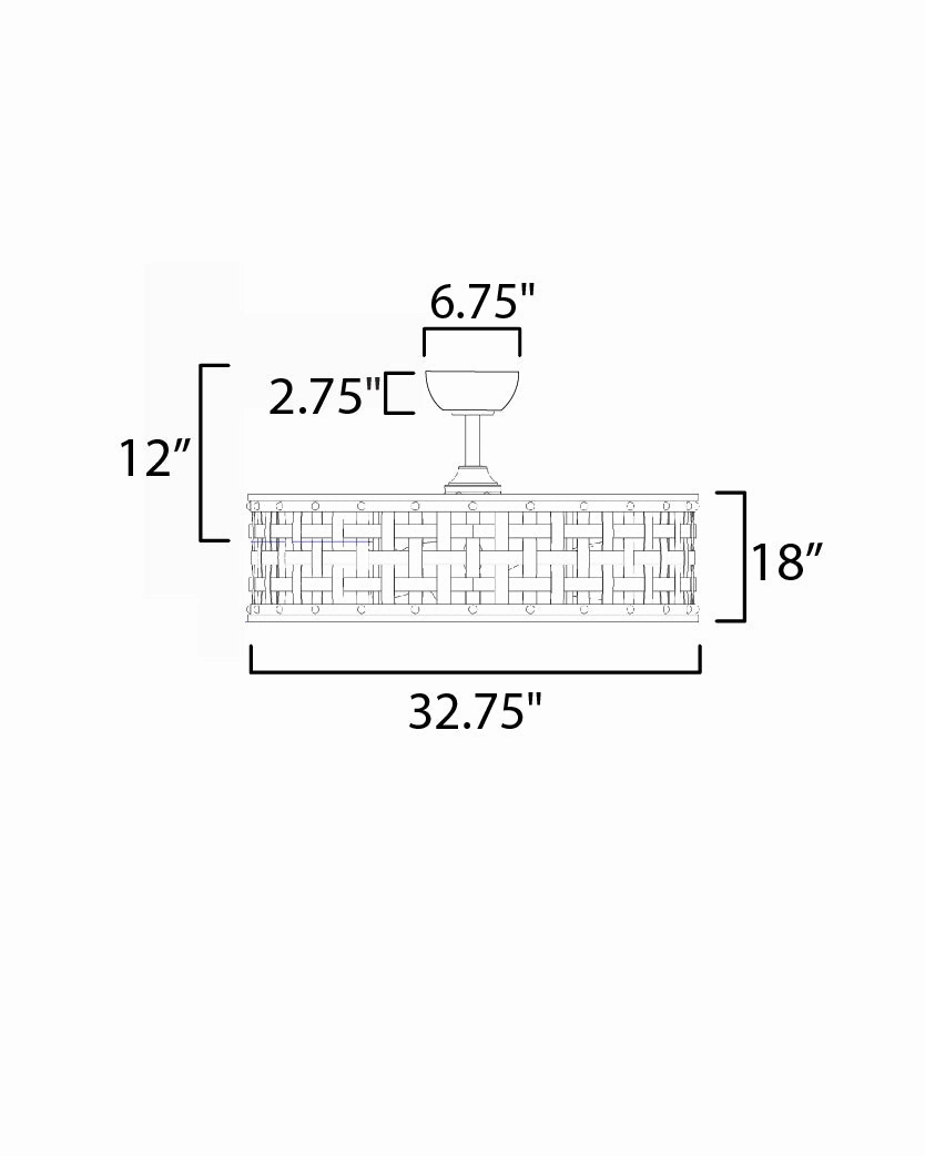 Portcullis LED Fandelight Bronze Gilt