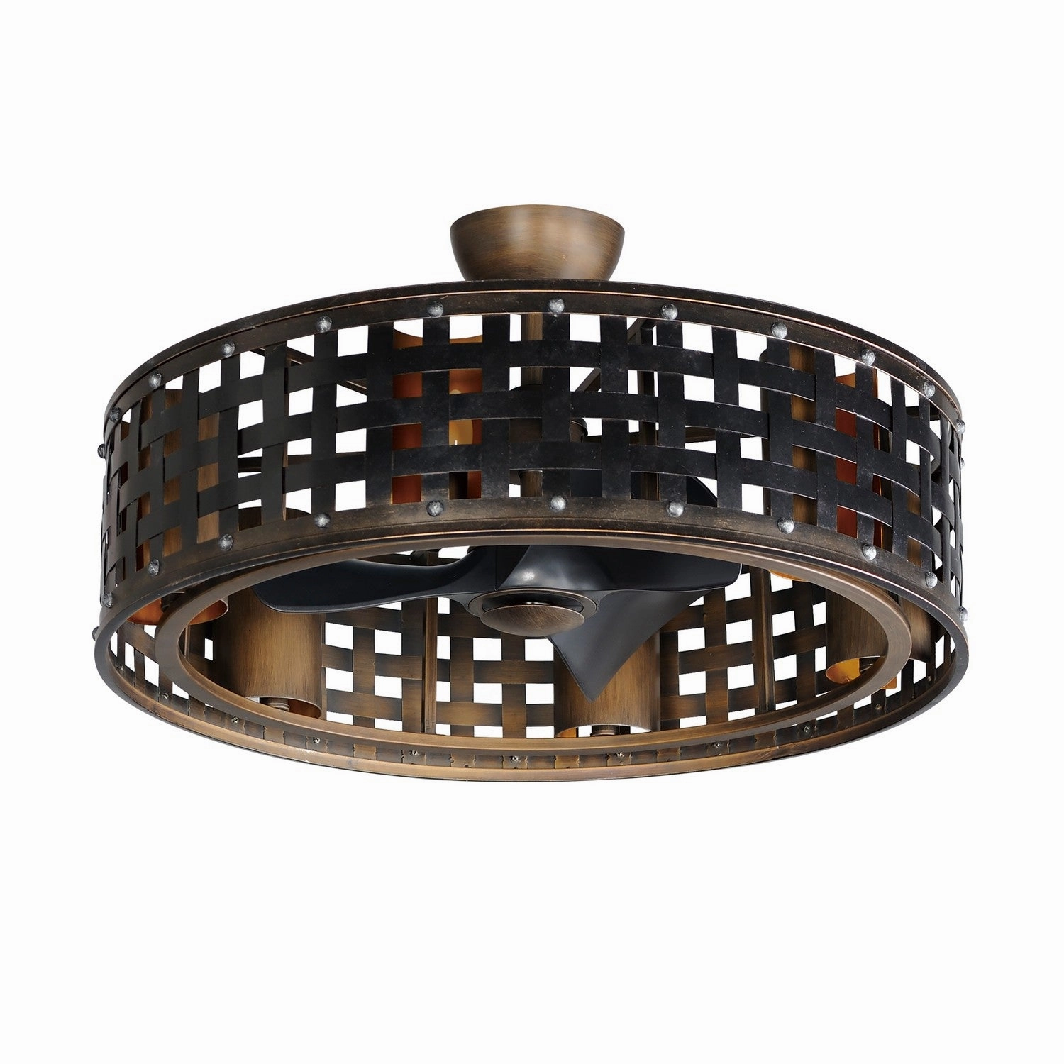Portcullis LED Fandelight Bronze Gilt best small fans for home and travel