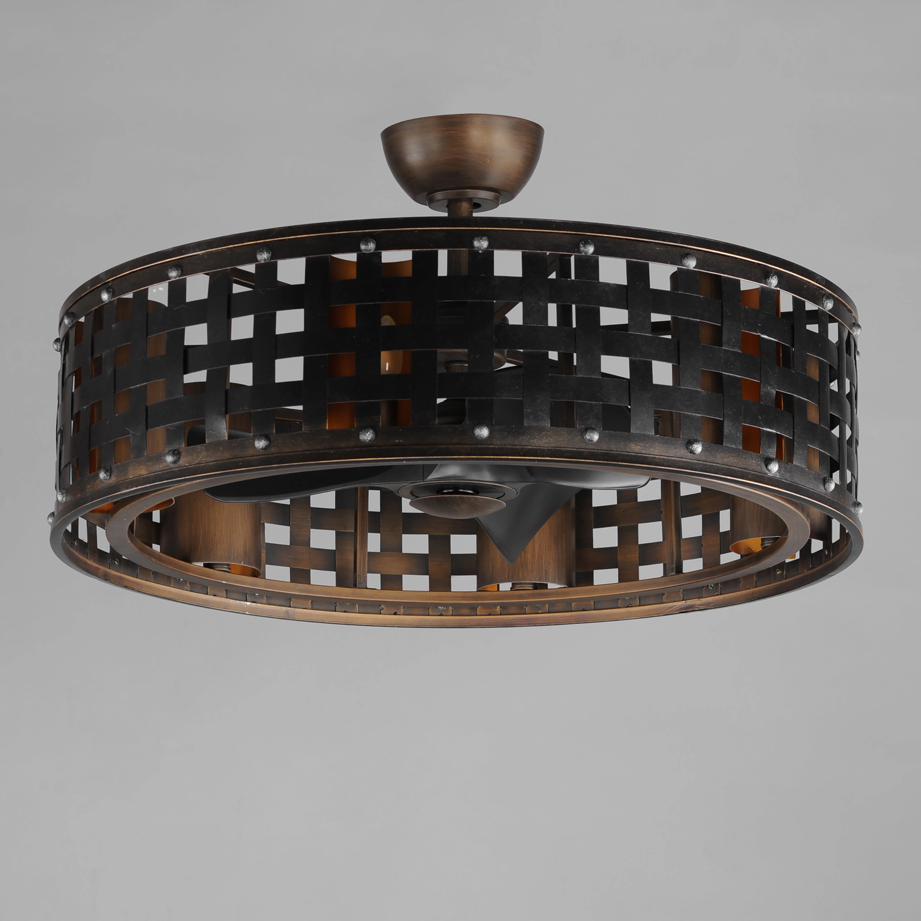 Portcullis LED Fandelight Bronze Gilt