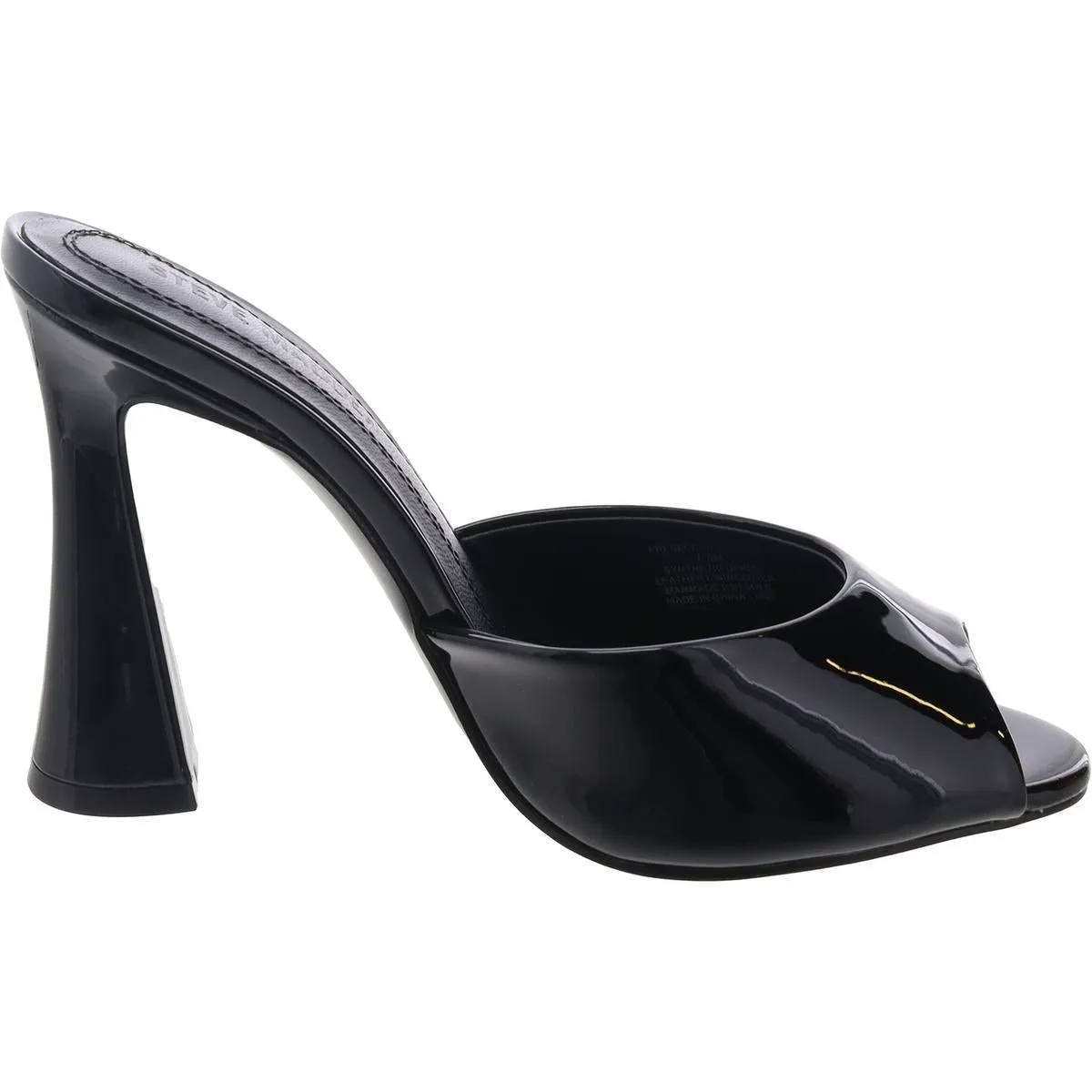 Presecco Womens Padded Insole Patent Leather Slide