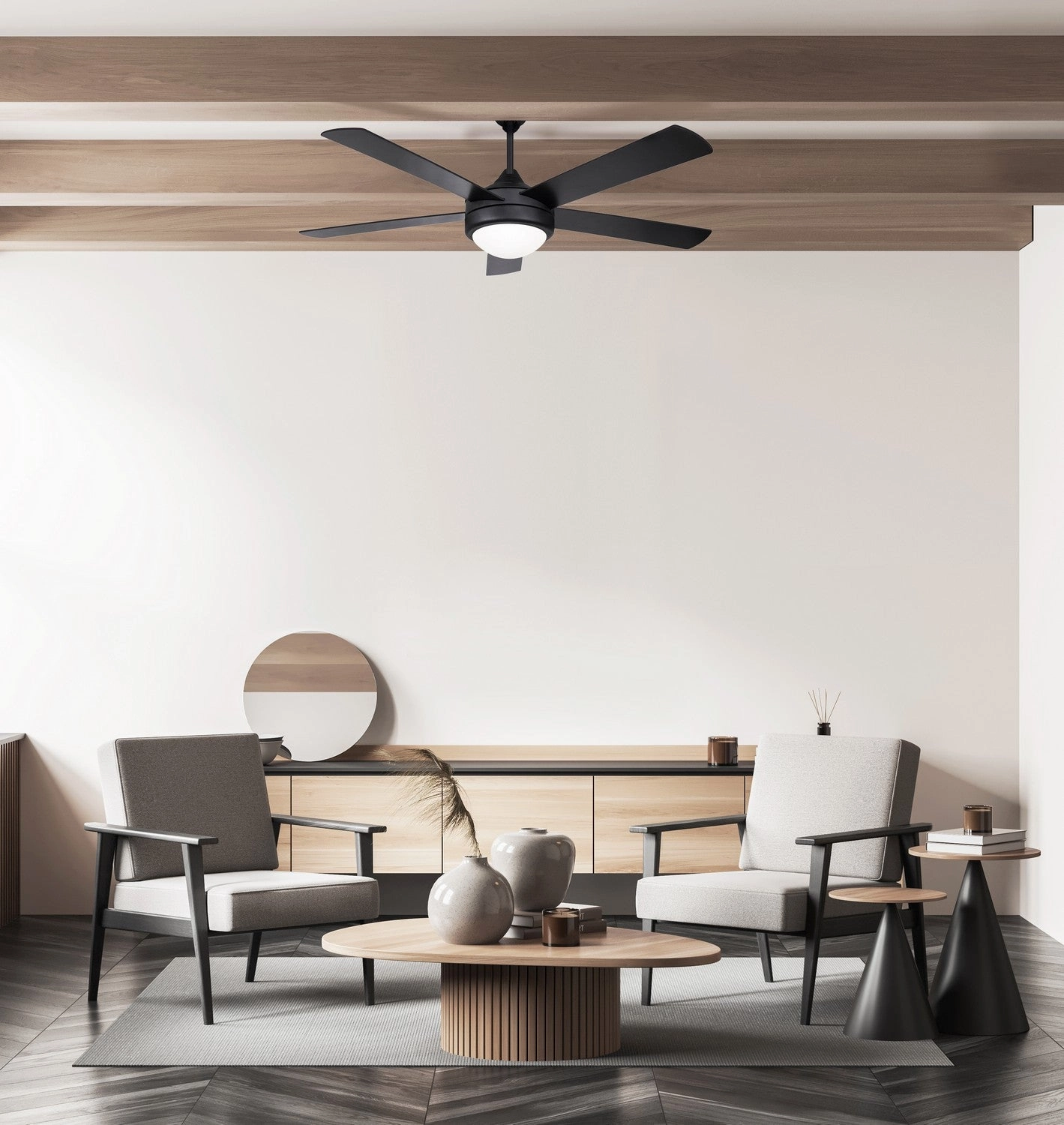 Preston 52"Ceiling Fan Matte Black