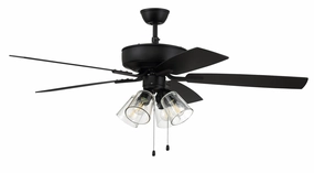 Pro Plus 104 52"Ceiling Fan Flat Black whisper-quiet fans for bedrooms and offices
