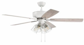 Pro Plus 104 52"Ceiling Fan White/Polished Nickel home cooling fans in medium size