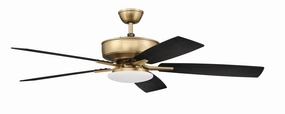 Pro Plus 112 52"Ceiling Fan Satin Brass low-noise fans for peaceful environments