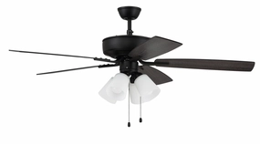 Pro Plus 114 52"Ceiling Fan Flat Black versatile medium fans for any space