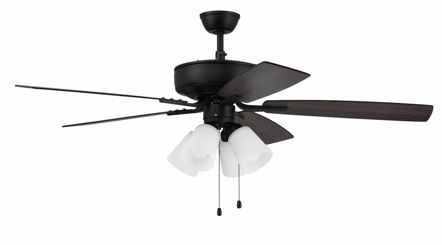 Pro Plus 114 52"Ceiling Fan Flat Black versatile medium fans for any space