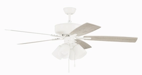 Pro Plus 114 52"Ceiling Fan White portable medium fans with handle design