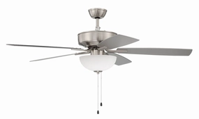 Pro Plus 211 52"Ceiling Fan Brushed Polished Nickel stylish medium fans for contemporary homes