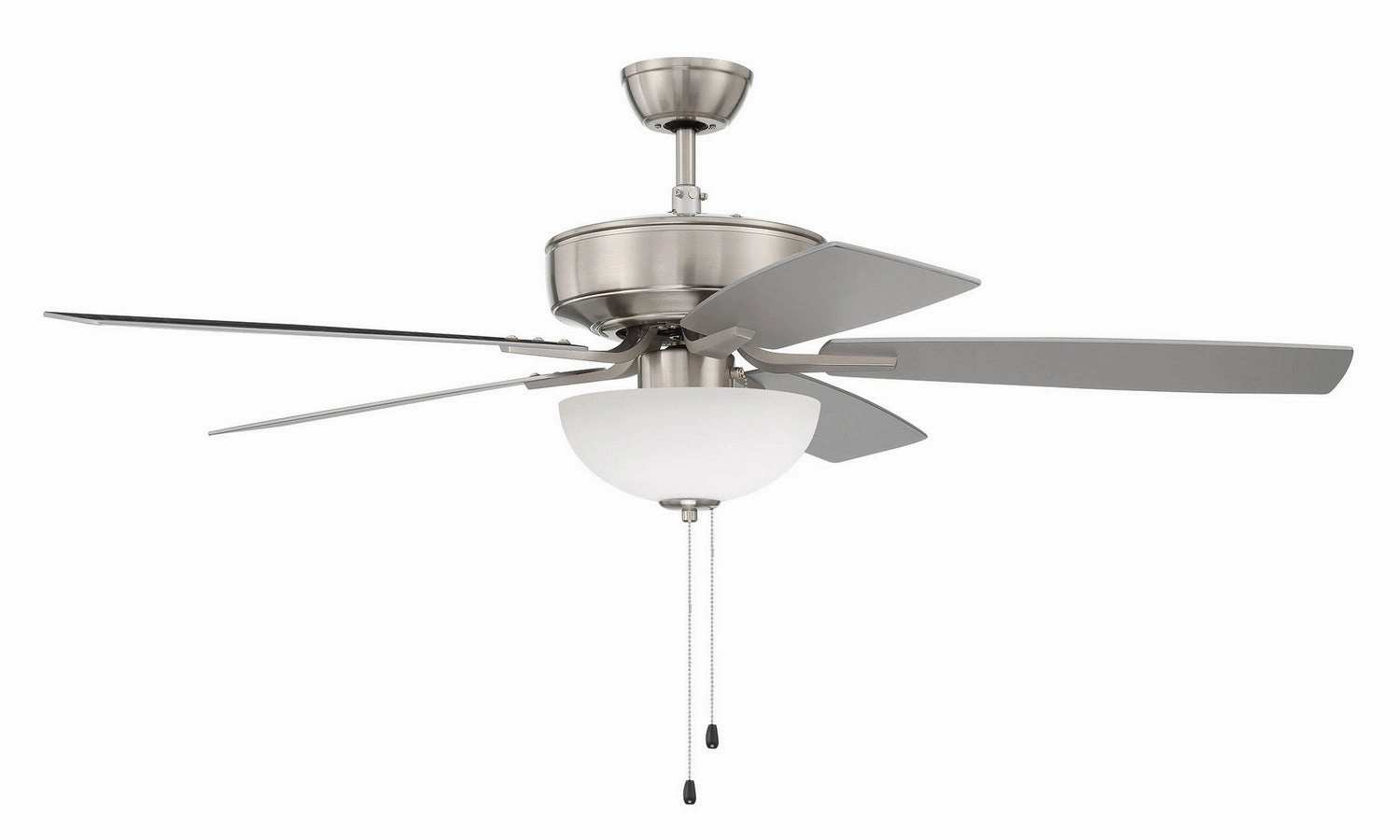 Pro Plus 211 52" Ceiling Fan in Brushed Polished Nickel quiet indoor fans for bedrooms and offices