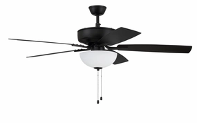 Pro Plus 211 52" Ceiling Fan in Flat Black Ceiling fan with adjustable speed settings