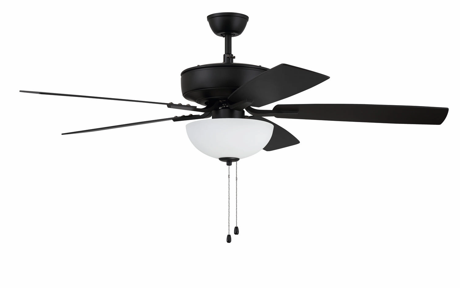 Pro Plus 211 52" Ceiling Fan in Flat Black Ceiling fan with adjustable speed settings