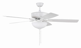 Pro Plus 211 52" Ceiling Fan in White energy-saving indoor fans for bedrooms