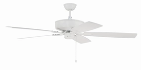 Pro Plus 52 Fan 52"Ceiling Fan White medium size fans for home ventilation