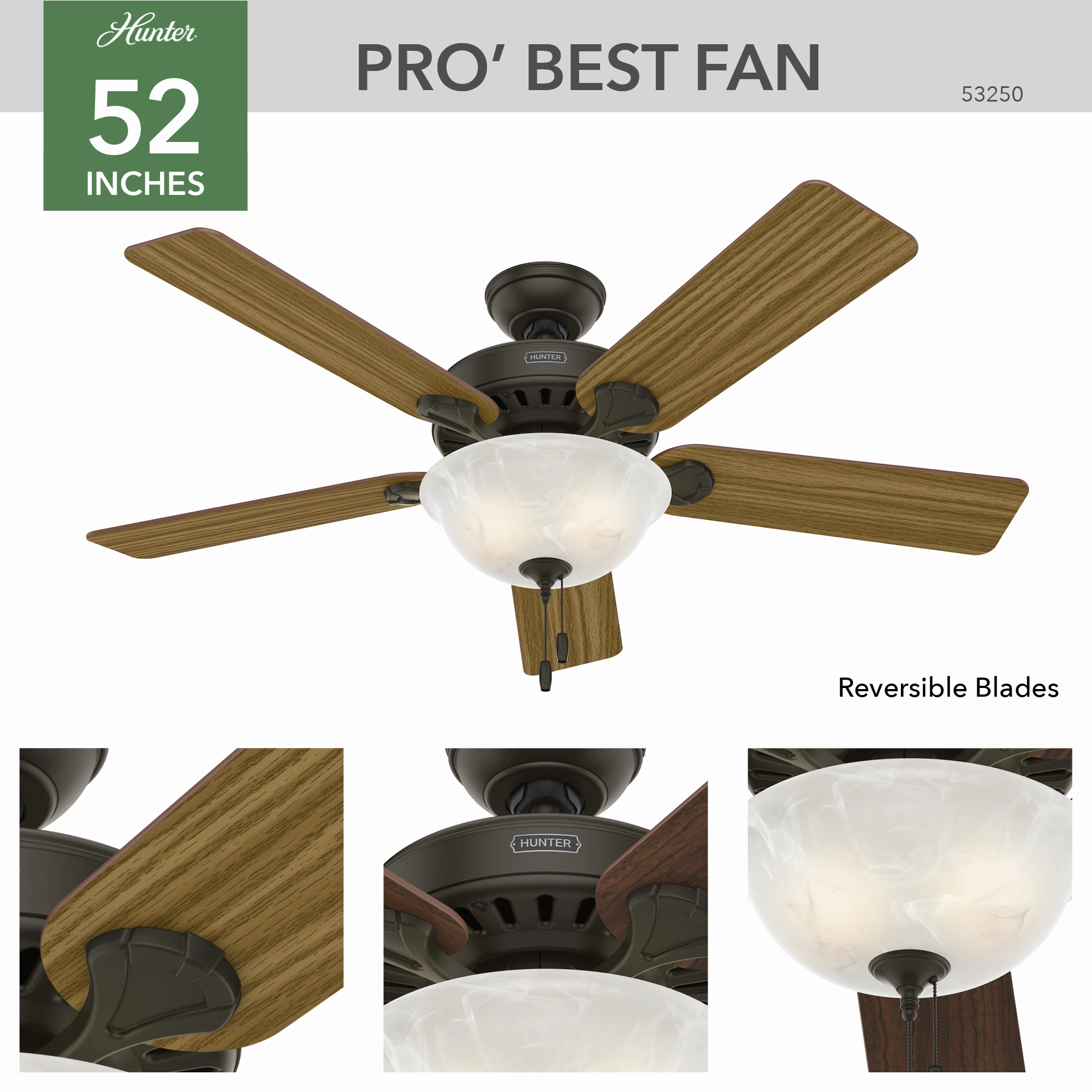 Pro's Best 52"Ceiling Fan New Bronze