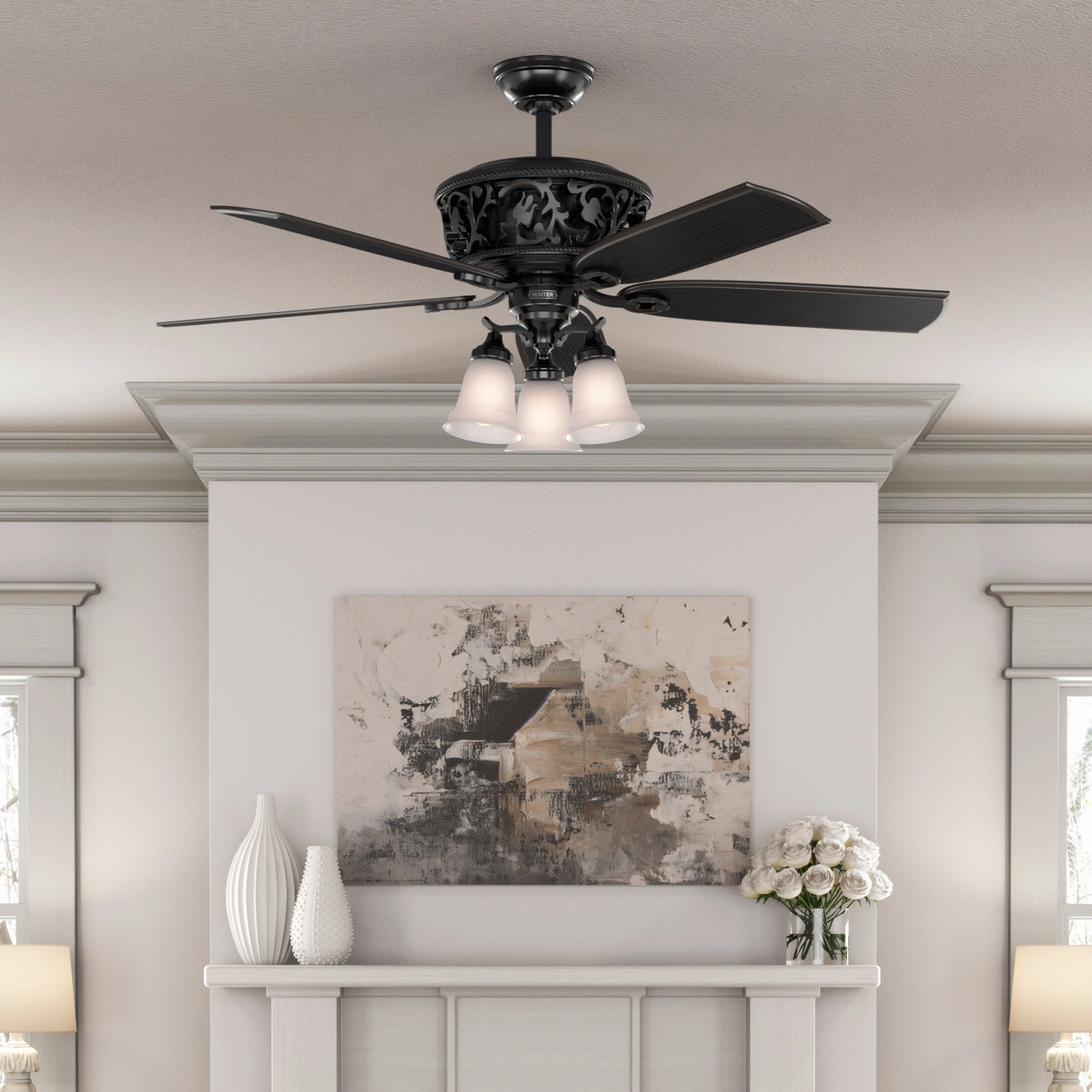 Promenade 54"Ceiling Fan Gloss Black