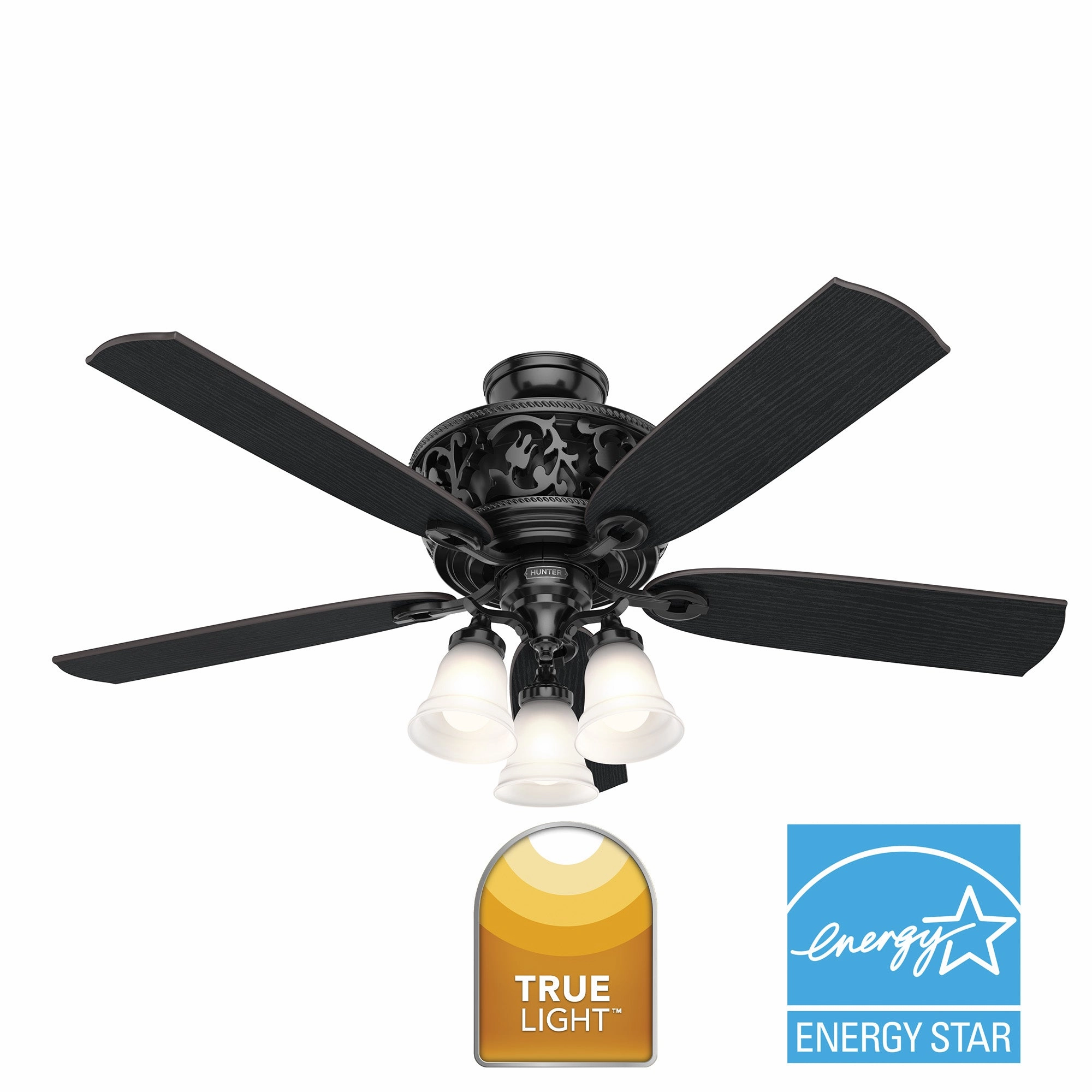 Promenade 54"Ceiling Fan Gloss Black