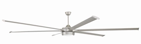 Prost 120 120"Ceiling Fan Painted Nickel large electric fans for spacious rooms