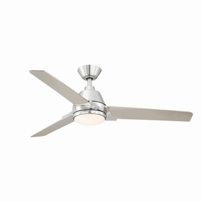 Pyramid 52''Ceiling Fan Brushed Nickel whisper-quiet fans for bedrooms and offices
